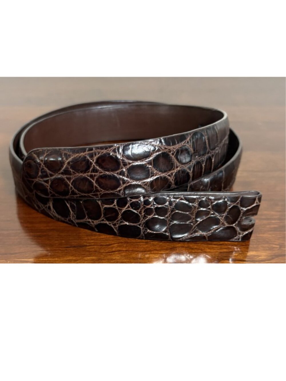 Genuine Alligator (Belly) Men’s Belt Size 36 Width 1"